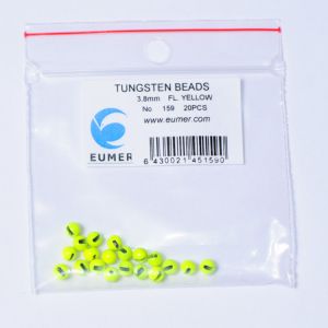 Eumer Tungsten Beads FL Yellow 3,8mm